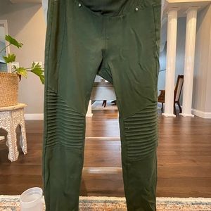 Noir maternity moto legging/pant